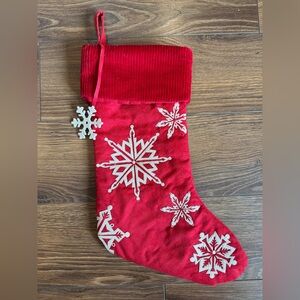 Red Snowflake Stocking